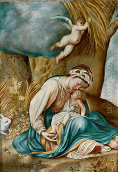 La Zingarella Oil Painting by Antonio Allegri da Correggio