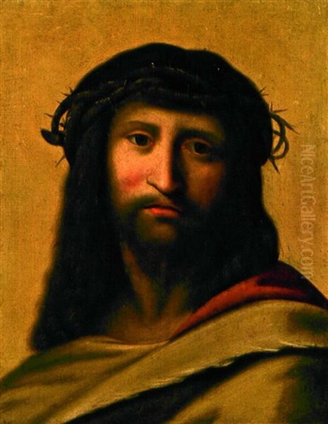 Testa Del Redentore Oil Painting by Antonio Allegri da Correggio