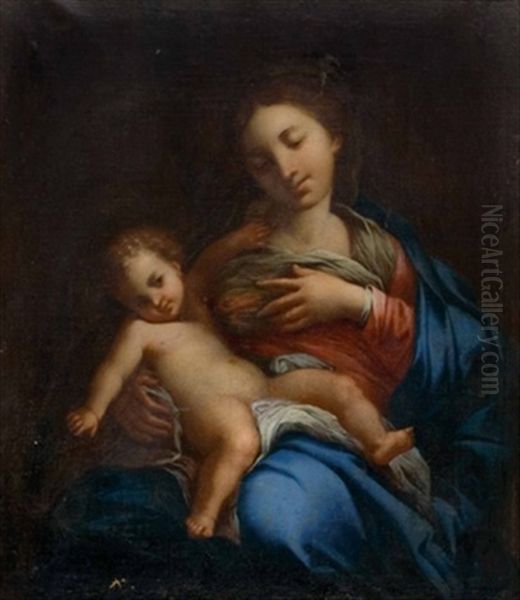 Madonna Mit Kind Oil Painting by Antonio Allegri da Correggio