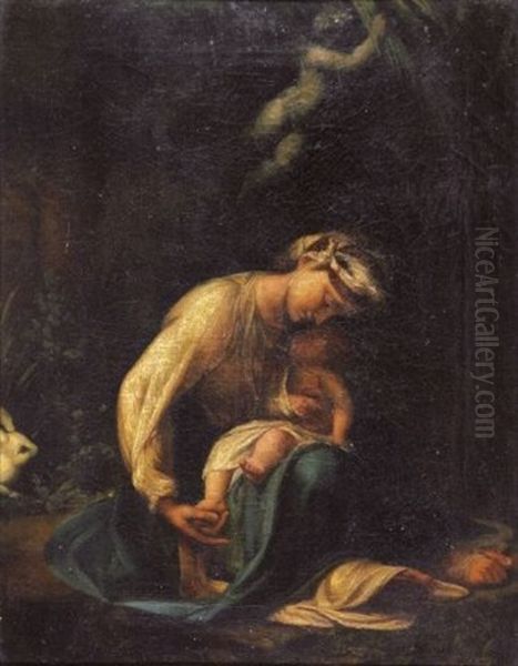 La Zingarella. Maria Mit Dem Kind Oil Painting by Antonio Allegri da Correggio