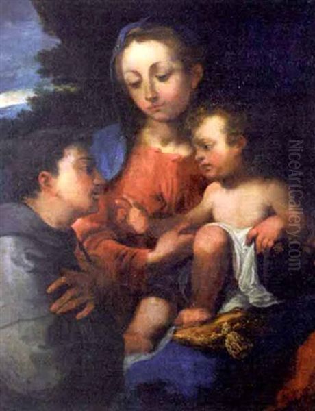 Madonna And Child Oil Painting by Antonio Allegri da Correggio