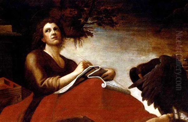Saint John The Evangelist Oil Painting by Antonio Allegri da Correggio