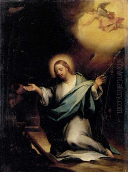 The Agony In The Garden Oil Painting by Antonio Allegri da Correggio