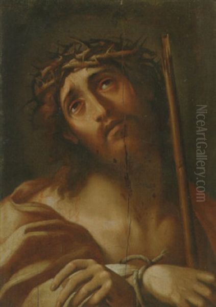 Den Tornekronede Kristus Oil Painting by Antonio Allegri da Correggio