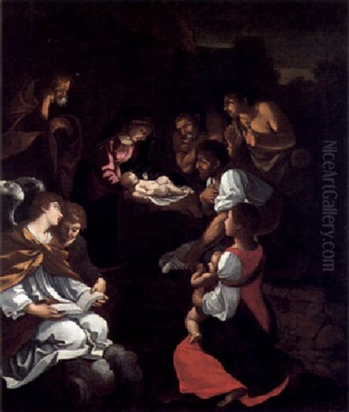 Anbetung Der Hirten Oil Painting by Antonio Allegri da Correggio