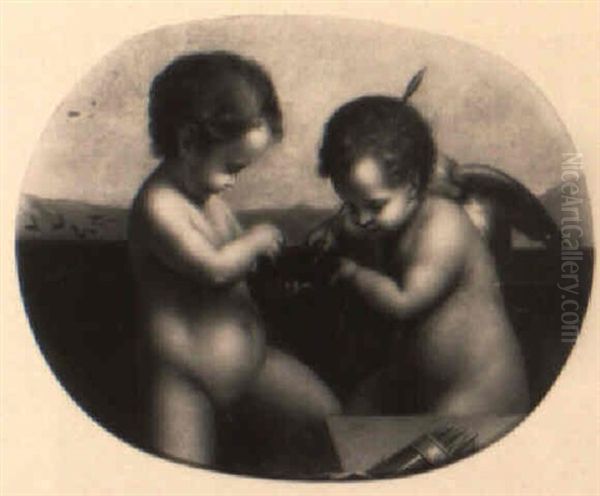 Putti Oil Painting by Antonio Allegri da Correggio