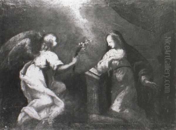 The Annunciation Oil Painting by Antonio Allegri da Correggio