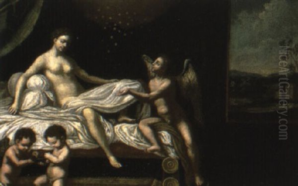 Dana% Oil Painting by Antonio Allegri da Correggio