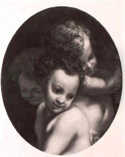 Putti Oil Painting by Antonio Allegri da Correggio