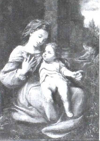 Madonna And Child Oil Painting by Antonio Allegri da Correggio