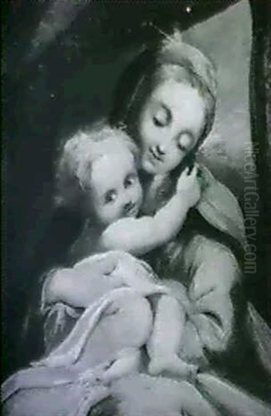 Madonna Della Scala Oil Painting by Antonio Allegri da Correggio