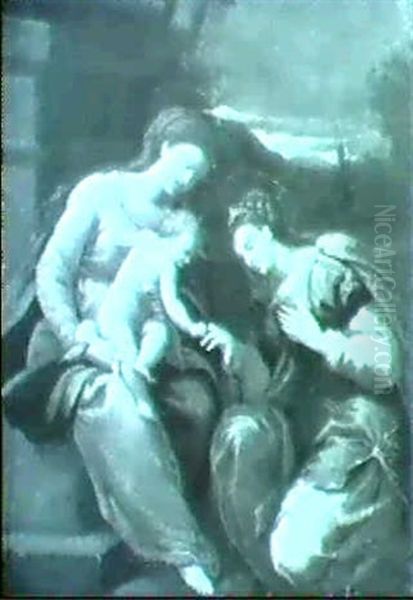 Die Mystische Vermahlung Der Hl. Katherina Oil Painting by Antonio Allegri da Correggio