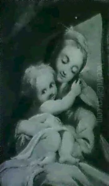 Madonna Della Scala. Oil Painting by Antonio Allegri da Correggio