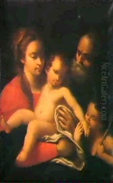 Die Hl. Familie Oil Painting by Antonio Allegri da Correggio