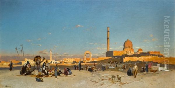 An Extensive View Of Cairo Oil Painting by Hermann David Solomon Corrodi