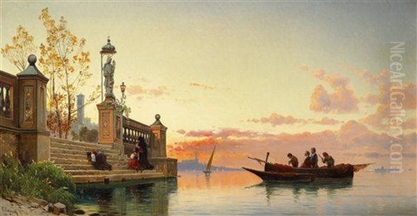 Prayer, Chioggia Oil Painting by Hermann David Solomon Corrodi