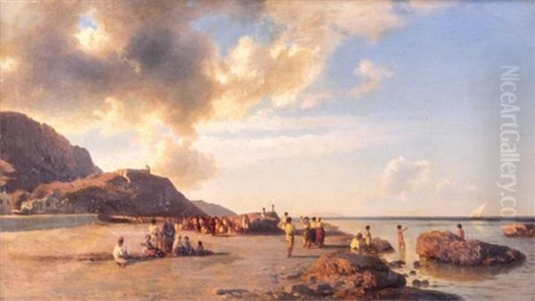 Suditalienische Landschaft Oil Painting by Hermann David Solomon Corrodi