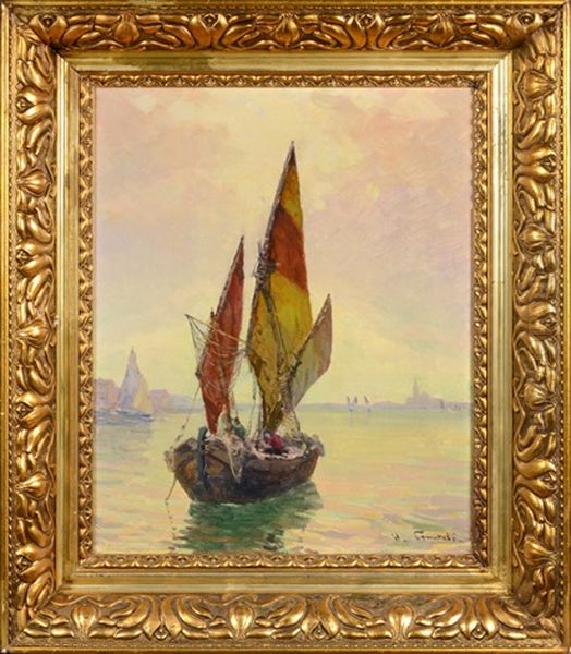 Rybarska Plachetnice Oil Painting by Hermann David Solomon Corrodi