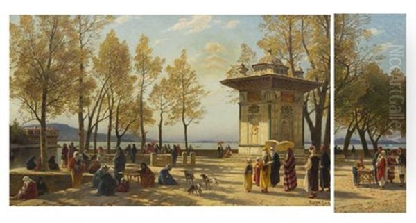 Randi And Untitled (2 Works) Oil Painting by Hermann David Solomon Corrodi