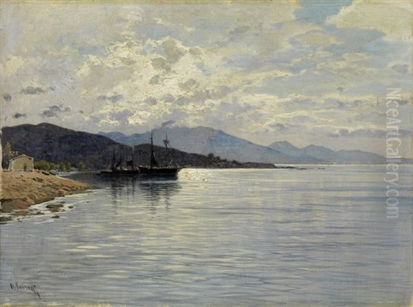 Seelandschaft Oil Painting by Hermann David Solomon Corrodi