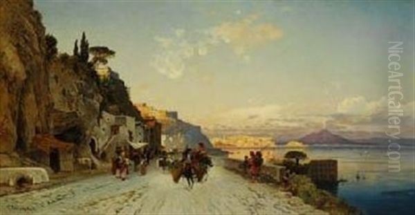 Golf Von Neapel Oil Painting by Hermann David Solomon Corrodi