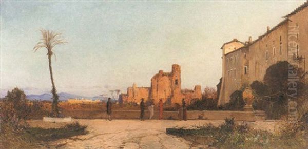 Greeting The Cardinal Oil Painting by Hermann David Solomon Corrodi