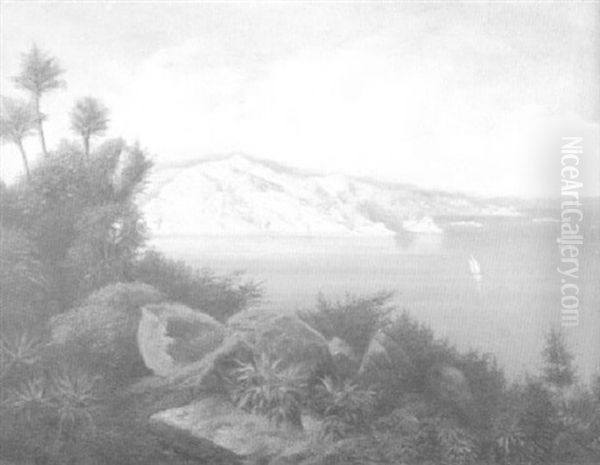 Cinque Terra Bei Genua Oil Painting by Hermann David Solomon Corrodi