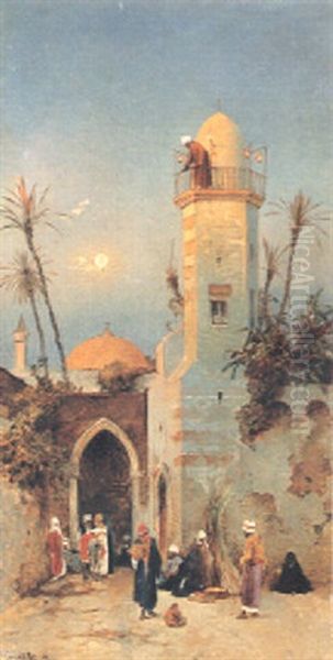 Minareto Oil Painting by Hermann David Solomon Corrodi
