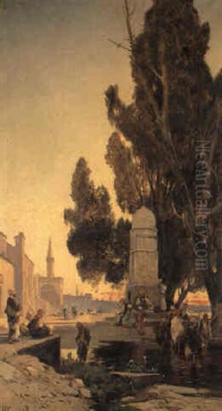 Mattina Al Cairo Oil Painting by Hermann David Solomon Corrodi