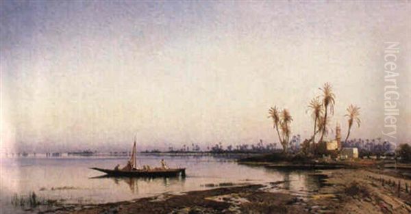 Au Bord Du Nil Oil Painting by Hermann David Solomon Corrodi