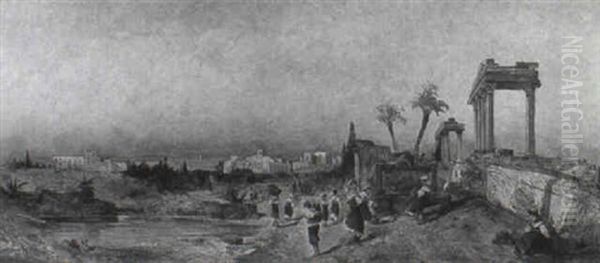 Vita Di Paese Oil Painting by Hermann David Solomon Corrodi