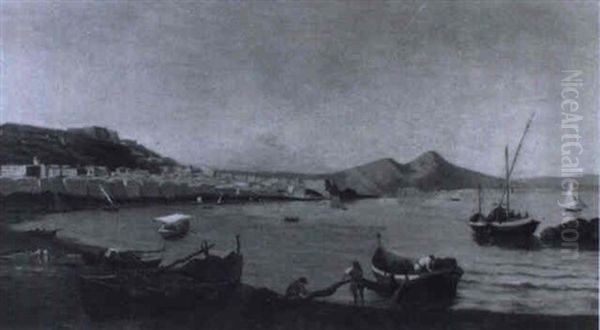Blick Auf Neapel Oil Painting by Hermann David Solomon Corrodi