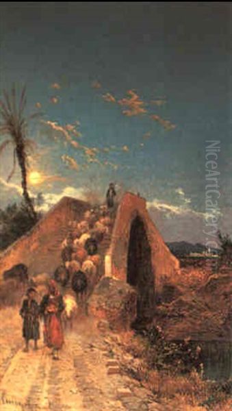 Motiv Aus Dem Orient Oil Painting by Hermann David Solomon Corrodi