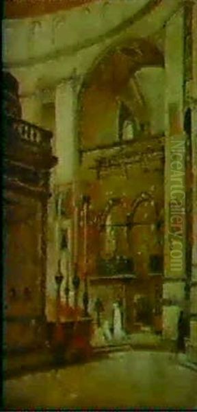 Interno Di Santa Sofia Oil Painting by Hermann David Solomon Corrodi