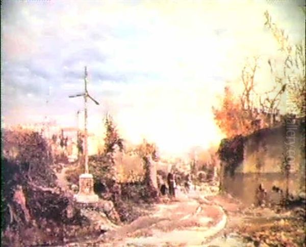 Veduta Di Roma Oil Painting by Hermann David Solomon Corrodi