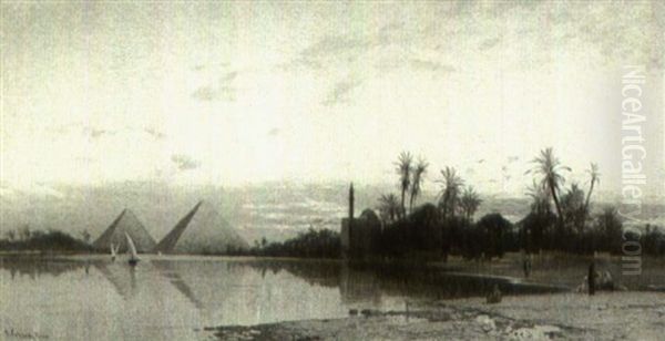 Along The Nile Oil Painting by Hermann David Solomon Corrodi