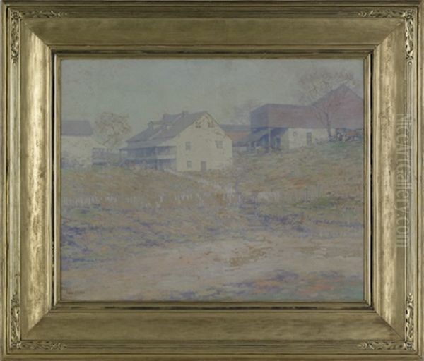 Landscape With Farm Oil Painting by Charles Schell Corson