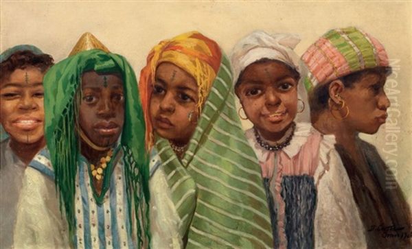 Bambini Arabi Oil Painting by Daniel Cortes