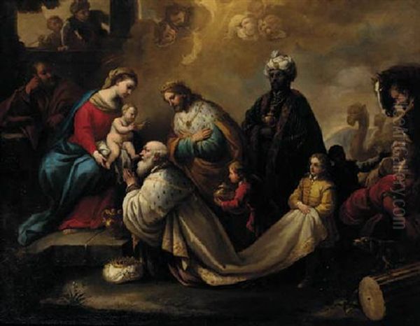 The Adoration Of The Magi Oil Painting by Pietro da Cortona