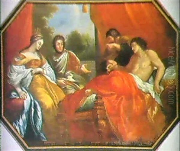 Antonius Och Stratonike Oil Painting by Pietro da Cortona