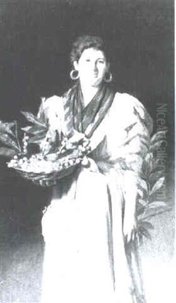 La Bellezza Con Le Bacce Oil Painting by Oreste Costa