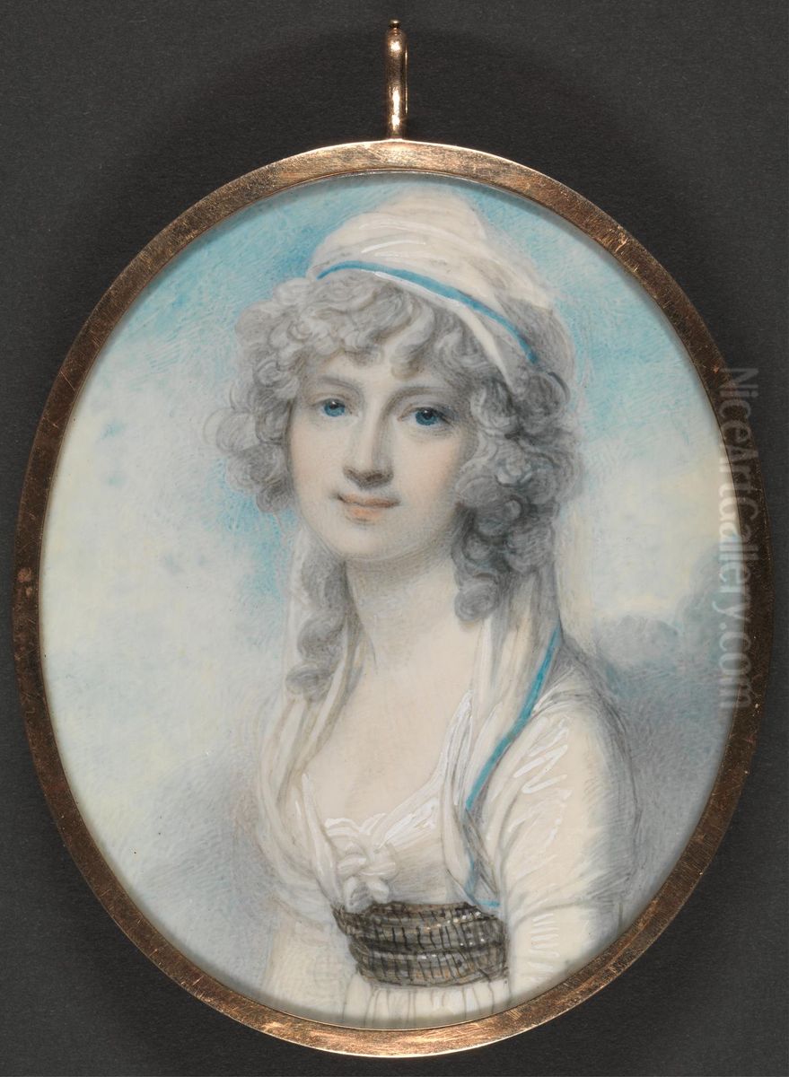 Portrait Of A Young Lady Oil Painting by Richard Cosway