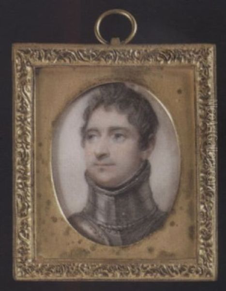 Charles Ingoldsby Paulet, 13th Marquess Of Winchester, Wearing Armoured Breast-plate With High Collar Oil Painting by Richard Cosway