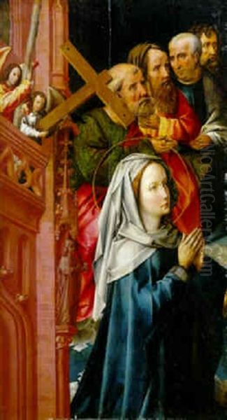 The Virgin Mary With Four Apostles Oil Painting by Colijn de Coter