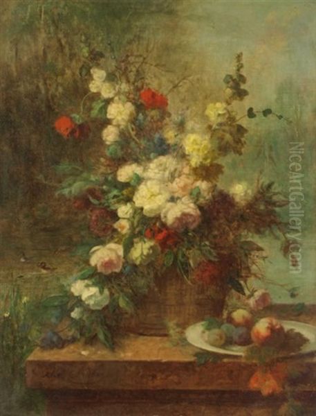Bouquet De Fleurs Oil Painting by Jean Alexandre Remy Couder
