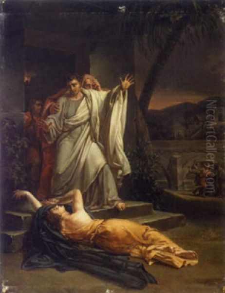 Scene Tiree De L'antique Oil Painting by Louis Charles Auguste Couder