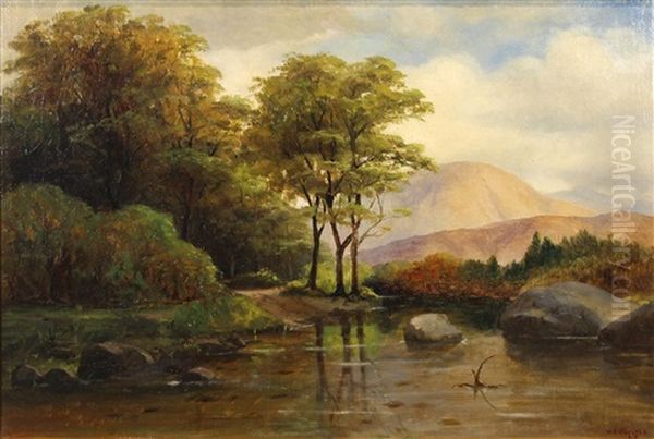 A Quiet Brook Oil Painting by William Coulter