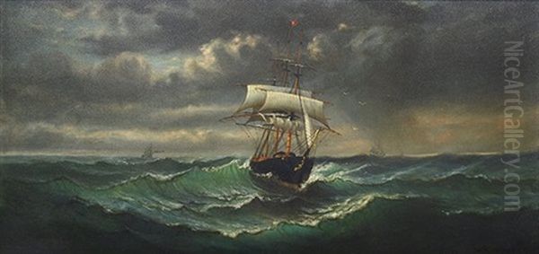 Stormy Seas Oil Painting by William Coulter