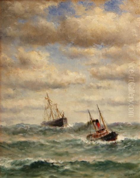 In Tow Oil Painting by William Coulter
