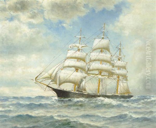Clippership Running Oil Painting by William Coulter